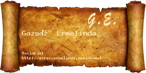Gazsó Ermelinda névjegykártya